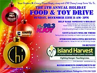 Stasi Brothers is proud to announce the 5th Annual Island Harvest Toy & Food Drive at Chi Dining Lounge